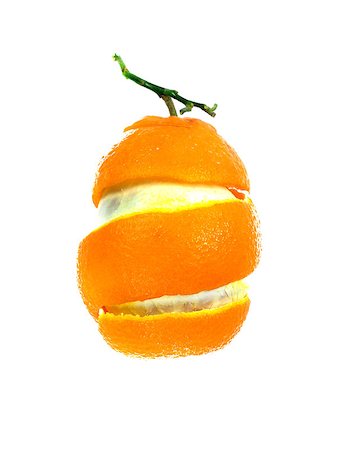 simsearch:400-07061592,k - Peel of an orange isolated on white background Stock Photo - Budget Royalty-Free & Subscription, Code: 400-07288414