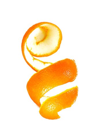 simsearch:400-07061592,k - Peel of an orange isolated on white background Stock Photo - Budget Royalty-Free & Subscription, Code: 400-07288415