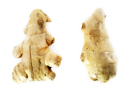 simsearch:400-06358844,k - Fresh Ginger root on a white background Photographie de stock - Aubaine LD & Abonnement, Code: 400-07288503