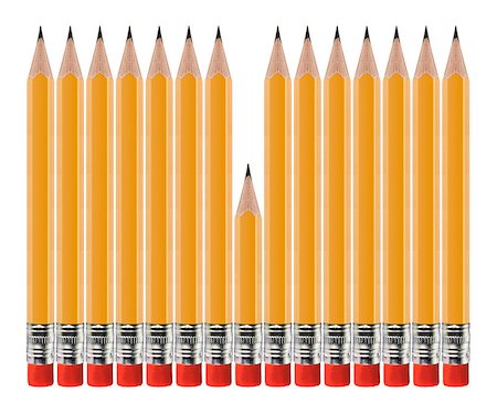 simsearch:400-05289294,k - Set of Pencils on white background. Foto de stock - Super Valor sin royalties y Suscripción, Código: 400-07288622