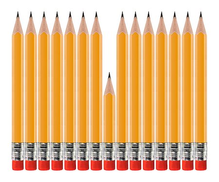 simsearch:400-06138260,k - Set of Pencils on white background. Stock Photo - Budget Royalty-Free & Subscription, Code: 400-07288622