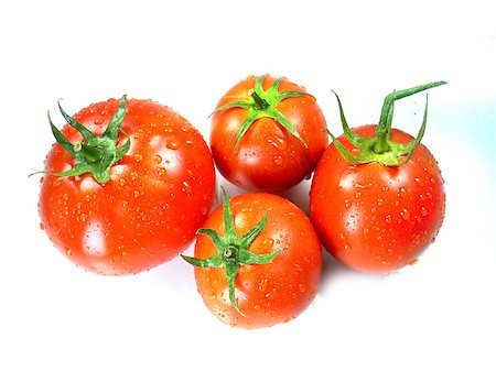 simsearch:400-07288793,k - Fresh Red tomatoes on white background Photographie de stock - Aubaine LD & Abonnement, Code: 400-07288793