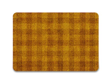 simsearch:695-05772016,k - Brown welcome carpet, welcome doormat carpet isolated on white. Photographie de stock - Aubaine LD & Abonnement, Code: 400-07288834