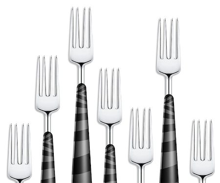 simsearch:824-07310346,k - Sharp metal fork on white background Foto de stock - Super Valor sin royalties y Suscripción, Código: 400-07288866