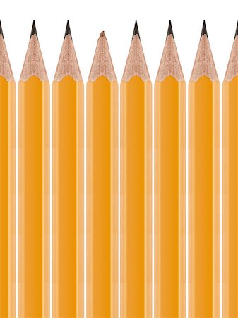 simsearch:400-05289294,k - Set of Pencils on white background. Foto de stock - Super Valor sin royalties y Suscripción, Código: 400-07288902