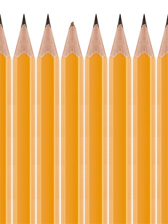 simsearch:400-04775852,k - Set of Pencils on white background. Foto de stock - Super Valor sin royalties y Suscripción, Código: 400-07288902