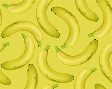 simsearch:400-04348779,k - seamless Fresh Bananas on blue background. Fotografie stock - Microstock e Abbonamento, Codice: 400-07288928