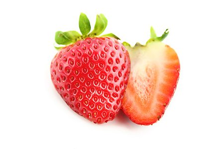 simsearch:400-04277002,k - Strawberries isolated over white background Stock Photo - Budget Royalty-Free & Subscription, Code: 400-07289243