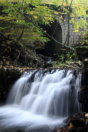 simsearch:400-07625545,k - Water Cascade on Satina Creek in Beskydy Mountains, Czech Republic. Stock Photo - Budget Royalty-Free & Subscription, Code: 400-07289567