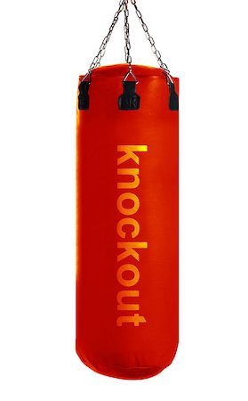 simsearch:400-07036748,k - Red Punching bag for boxing or kick boxing sport, isolated on white background. Foto de stock - Royalty-Free Super Valor e Assinatura, Número: 400-07289740