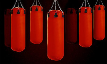 simsearch:400-07036748,k - Red Punching bag for boxing or kick boxing sport. Foto de stock - Royalty-Free Super Valor e Assinatura, Número: 400-07289741