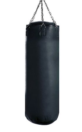 simsearch:400-07036748,k - black Punching bag for boxing or kick boxing sport, isolated on white background. Foto de stock - Royalty-Free Super Valor e Assinatura, Número: 400-07289743