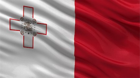 simsearch:400-07293975,k - Flag of Malta waving in the wind Stock Photo - Budget Royalty-Free & Subscription, Code: 400-07294005