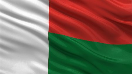 simsearch:400-07293975,k - Flag of Madagascar waving in the wind Stock Photo - Budget Royalty-Free & Subscription, Code: 400-07294000