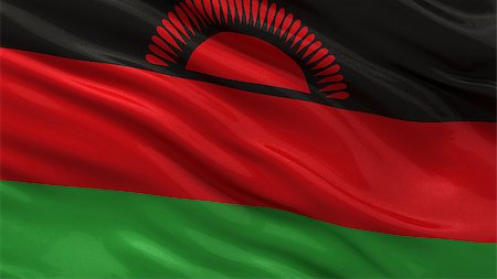 simsearch:400-07293975,k - Flag of Malawi waving in the wind Stock Photo - Budget Royalty-Free & Subscription, Code: 400-07294001