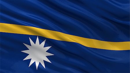 simsearch:400-07293975,k - Flag of Nauru waving in the wind Stock Photo - Budget Royalty-Free & Subscription, Code: 400-07294015