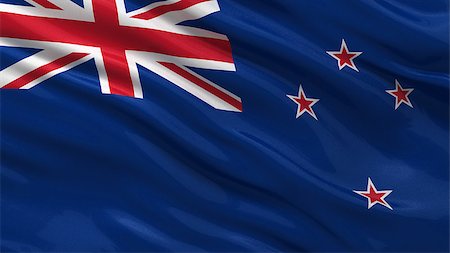 simsearch:400-07293975,k - Flag of New Zealand waving in the wind Stock Photo - Budget Royalty-Free & Subscription, Code: 400-07294018