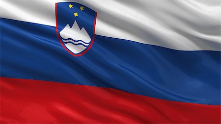 simsearch:400-07293975,k - Flag of Slovenia waving in the wind Stock Photo - Budget Royalty-Free & Subscription, Code: 400-07294026