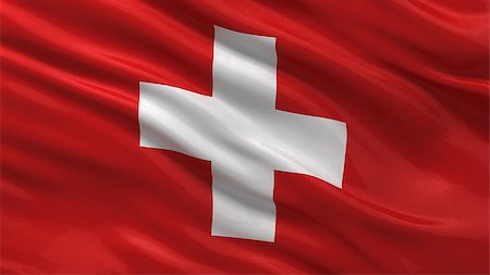simsearch:400-07293975,k - Flag of Switzerland waving in the wind Stock Photo - Budget Royalty-Free & Subscription, Code: 400-07294027