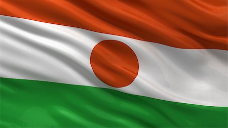 simsearch:400-07293975,k - Flag of Niger waving in the wind Stock Photo - Budget Royalty-Free & Subscription, Code: 400-07294020