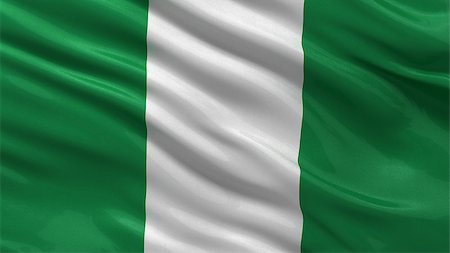 simsearch:400-07293975,k - Flag of Nigeria waving in the wind Stock Photo - Budget Royalty-Free & Subscription, Code: 400-07294021