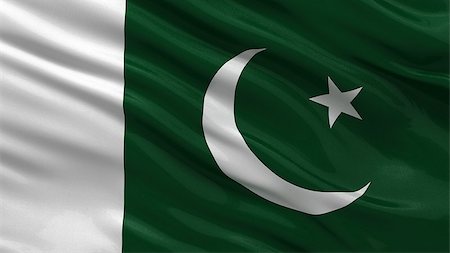 simsearch:400-07293975,k - Flag of Pakistan waving in the wind Stock Photo - Budget Royalty-Free & Subscription, Code: 400-07294023