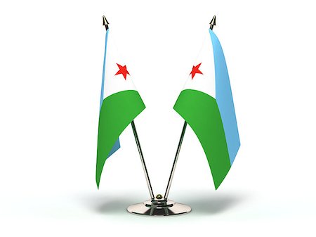simsearch:400-06464644,k - Miniature Flag of Djibouti (Isolated with clipping path) Photographie de stock - Aubaine LD & Abonnement, Code: 400-07294142