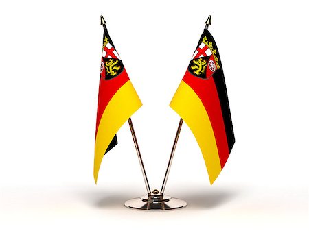 simsearch:400-07294142,k - Miniature Flag of Rhineland Palatinate (Isolated with clipping path) Stock Photo - Budget Royalty-Free & Subscription, Code: 400-07294150