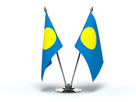 simsearch:400-07294142,k - Miniature Flag of Palau (Isolated with clipping path) Stock Photo - Budget Royalty-Free & Subscription, Code: 400-07294160