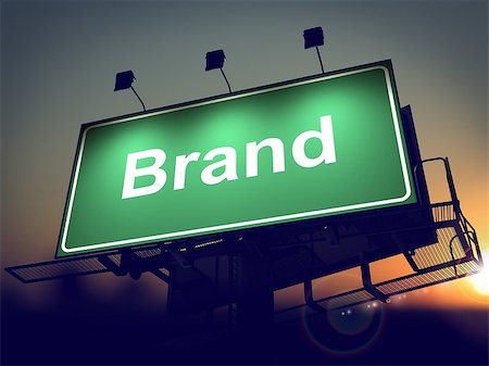 simsearch:400-08187507,k - Brand - Green Billboard on the Rising Sun Background. Stock Photo - Budget Royalty-Free & Subscription, Code: 400-07294510