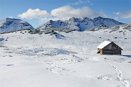 View of snowy landscape in Dolomites, Italy. Stock Photo - Budget Royalty-Free & Subscription, Code: 400-07294632