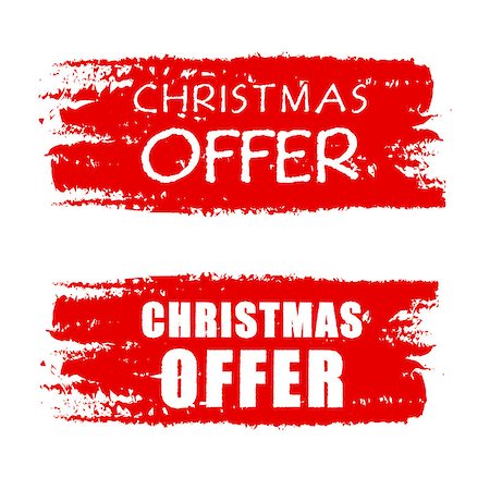 simsearch:400-06325568,k - christmas offer - text on red drawn banners, business holiday concept Stockbilder - Microstock & Abonnement, Bildnummer: 400-07294705