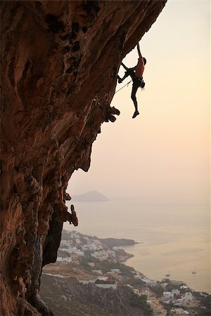 simsearch:400-07292725,k - Rock climber at sunset, Kalymnos Island, Greece Photographie de stock - Aubaine LD & Abonnement, Code: 400-07294771