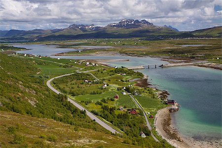 Picturesque view of island of Vestvagoy on Lofoten islands in Norway Stock Photo - Budget Royalty-Free & Subscription, Code: 400-07294966