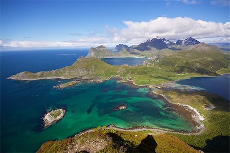 simsearch:400-07087598,k - Picturesque view on Lofoten islands in Norway with high cliffs and deep fjords Stock Photo - Budget Royalty-Free & Subscription, Code: 400-07294994