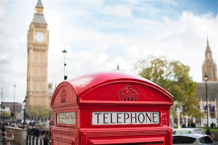 simsearch:400-07823968,k - Big ben and red phone cabine in London Stock Photo - Budget Royalty-Free & Subscription, Code: 400-07295622