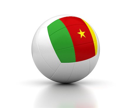 Cameroon Volleyball Team (isolated with clipping path) Stock Photo - Budget Royalty-Free & Subscription, Code: 400-07295875