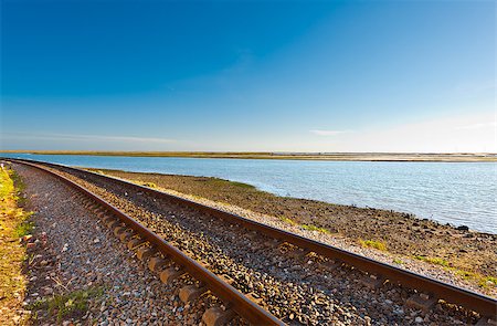 Railway on the Shore of Atlantic Ocean in Portugal Stock Photo - Budget Royalty-Free & Subscription, Code: 400-07296175