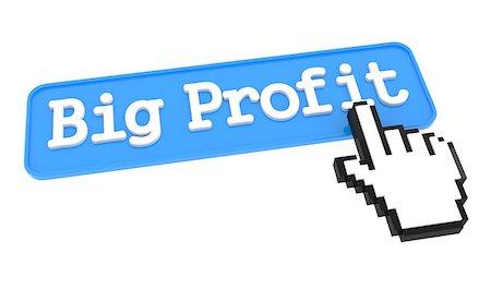 simsearch:400-07338798,k - Big Profit Button with Hand Cursor. Business Concept. Stock Photo - Budget Royalty-Free & Subscription, Code: 400-07296234