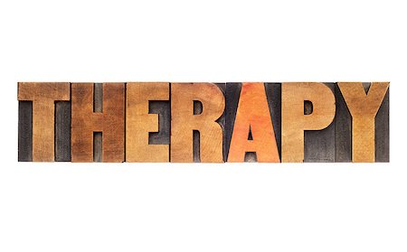 simsearch:400-07179122,k - therapy word - isolated text in letterpress wood type Stock Photo - Budget Royalty-Free & Subscription, Code: 400-07296663