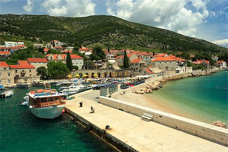 Bol city on Brac island view from sea Stock Photo - Budget Royalty-Free & Subscription, Code: 400-07297249