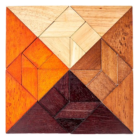 simsearch:400-07774007,k - square shape created from 4 sets of wood tangram, a traditional Chinese puzzle game Foto de stock - Royalty-Free Super Valor e Assinatura, Número: 400-07297584