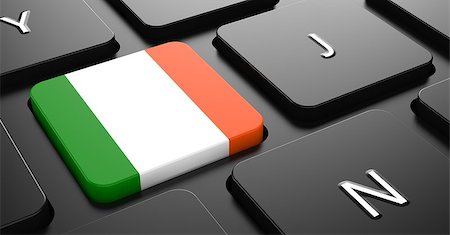 simsearch:400-07297651,k - Flag of Ireland - Button on Black Computer Keyboard. Stock Photo - Budget Royalty-Free & Subscription, Code: 400-07297638