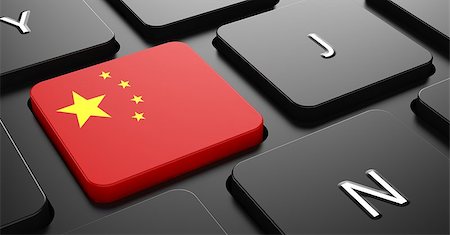 simsearch:400-07297651,k - Flag of China - Button on Black Computer Keyboard. Stock Photo - Budget Royalty-Free & Subscription, Code: 400-07297645