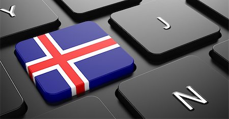 simsearch:400-07297651,k - Flag of Iceland - Button on Black Computer Keyboard. Stock Photo - Budget Royalty-Free & Subscription, Code: 400-07297647