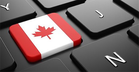 simsearch:400-07989215,k - Flag of Canada - Button on Black Computer Keyboard. Photographie de stock - Aubaine LD & Abonnement, Code: 400-07297648