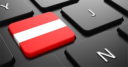 simsearch:400-07297651,k - Flag of Austria - Button on Black Computer Keyboard. Stock Photo - Budget Royalty-Free & Subscription, Code: 400-07297649
