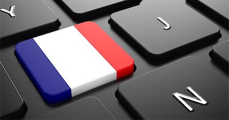 simsearch:400-07297651,k - Flag of France - Button on Black Computer Keyboard. Stock Photo - Budget Royalty-Free & Subscription, Code: 400-07297640
