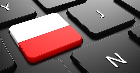 simsearch:400-07297651,k - Flag of Poland - Button on Black Computer Keyboard. Stock Photo - Budget Royalty-Free & Subscription, Code: 400-07297656