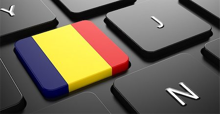 simsearch:400-07989215,k - Flag of Romania - Button on Black Computer Keyboard. Photographie de stock - Aubaine LD & Abonnement, Code: 400-07297657